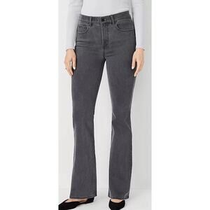 Ann Taylor The Boot Jeans Womens 12 Gray Mid Rise Bootcut Denim NWT